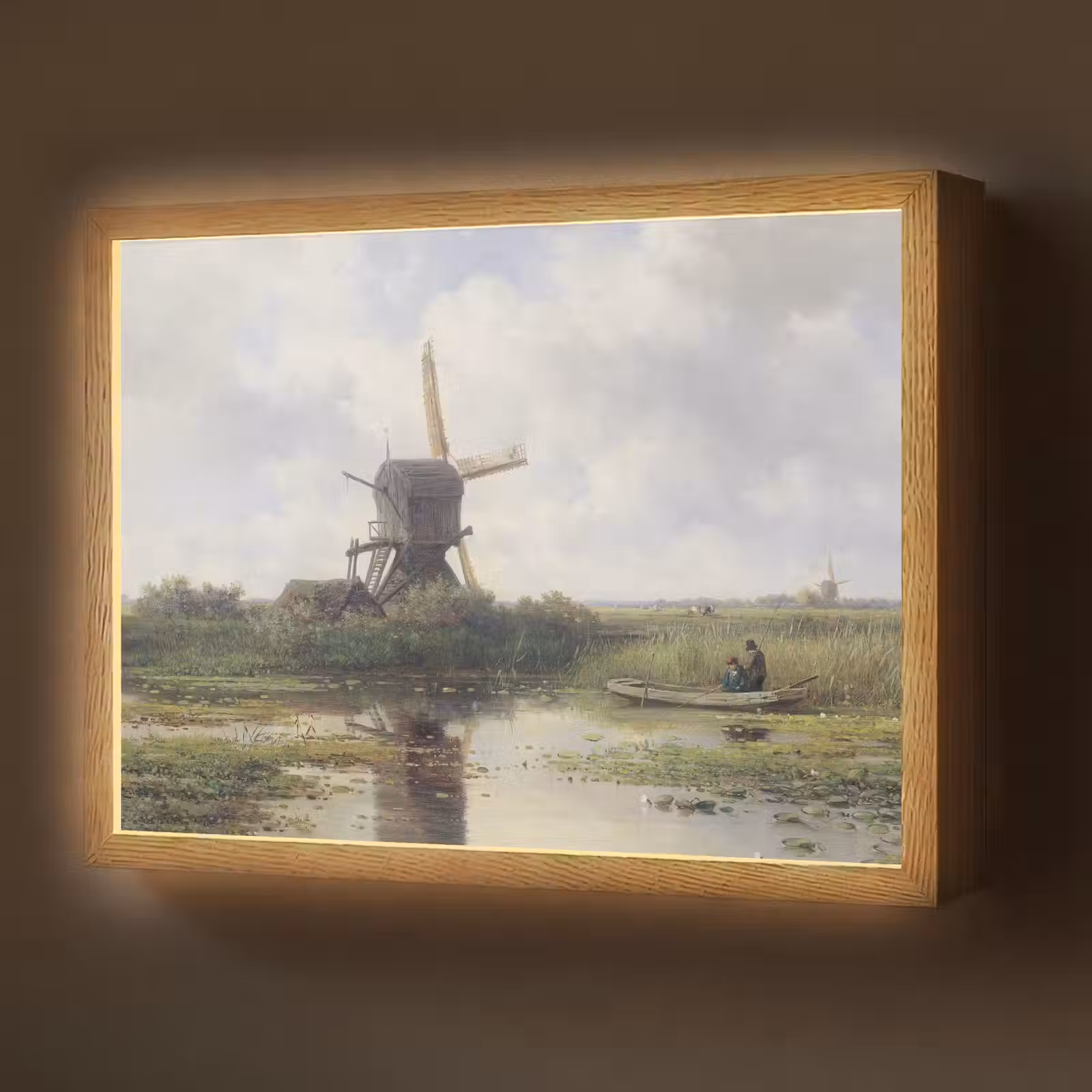 Lightbox - Wandlamp - Molen - Willem Roelofs - Oude meesters - Kunst — 1