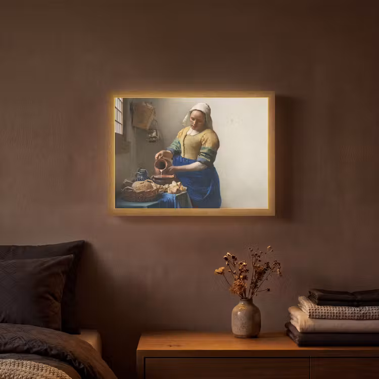 Lightbox - Wandlamp - Het melkmeisje - Kunst - Oude meesters - Vermeer — 3
