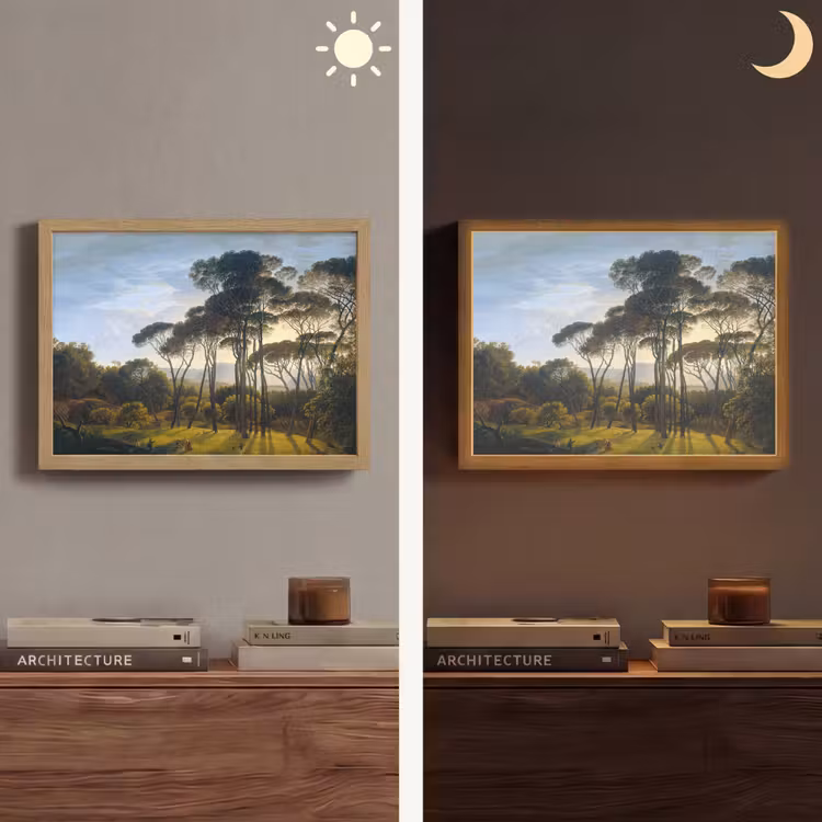 Lightbox - Wandlamp - Italiaans landschap met parasoldennen - Kunst - Oude meesters — 6
