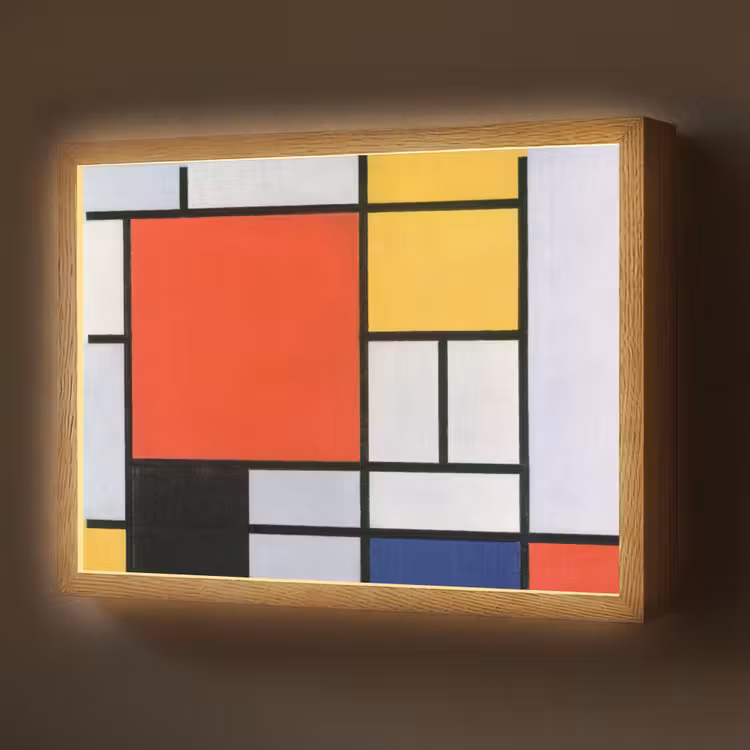 Lightbox - Wandlamp - Kunst - Mondriaan - Oude meesters - Compositie 2 — 1