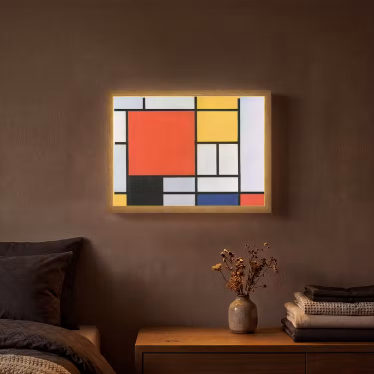 Lightbox - Wandlamp - Kunst - Mondriaan - Oude meesters - Compositie 2 — 3