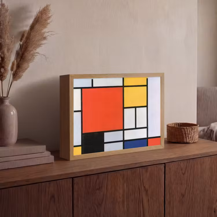 Lightbox - Wandlamp - Kunst - Mondriaan - Oude meesters - Compositie 2 — 4