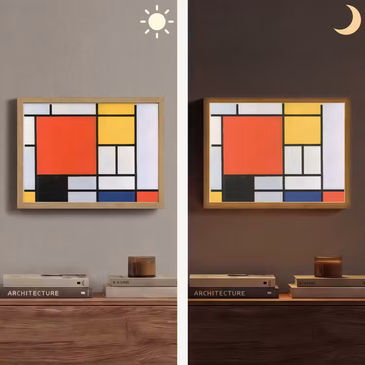 Lightbox - Wandlamp - Kunst - Mondriaan - Oude meesters - Compositie 2 — 6