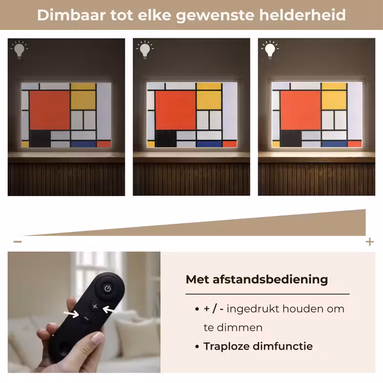 Lightbox - Wandlamp - Kunst - Mondriaan - Oude meesters - Compositie 2 — 9