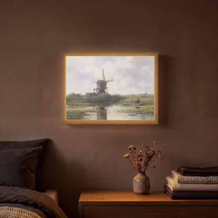 Lightbox - Wandlamp - Molen - Willem Roelofs - Oude meesters - Kunst — 3