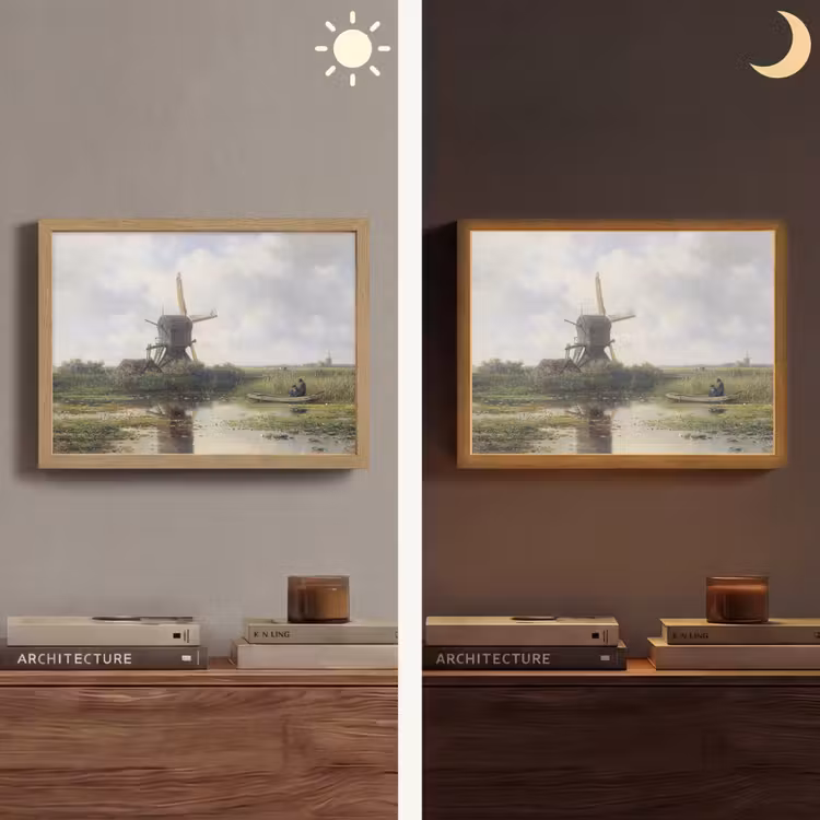 Lightbox - Wandlamp - Molen - Willem Roelofs - Oude meesters - Kunst — 6