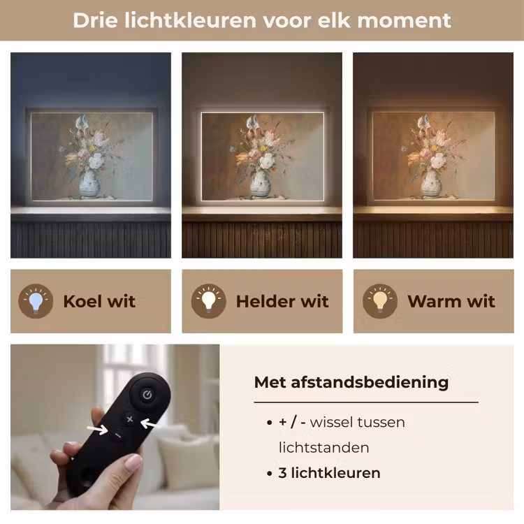 Lightbox - Wandlamp - Oude meesters - Bloemen - Balthasar van der Ast — 8