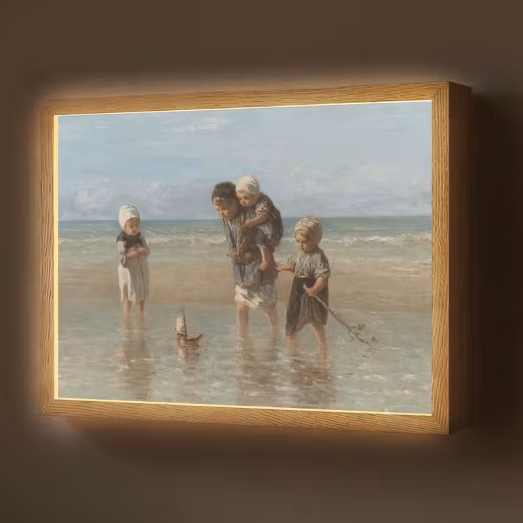 Lightbox - Wandlamp - Oude meesters - Kunst - Kinderen der zee - Jozef Israëls — 1