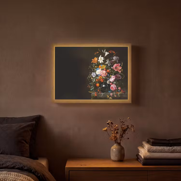 Lightbox - Wandlamp - Oude meesters - Kunst - Vaas met bloemen - Jan Davidsz de Heem — 3