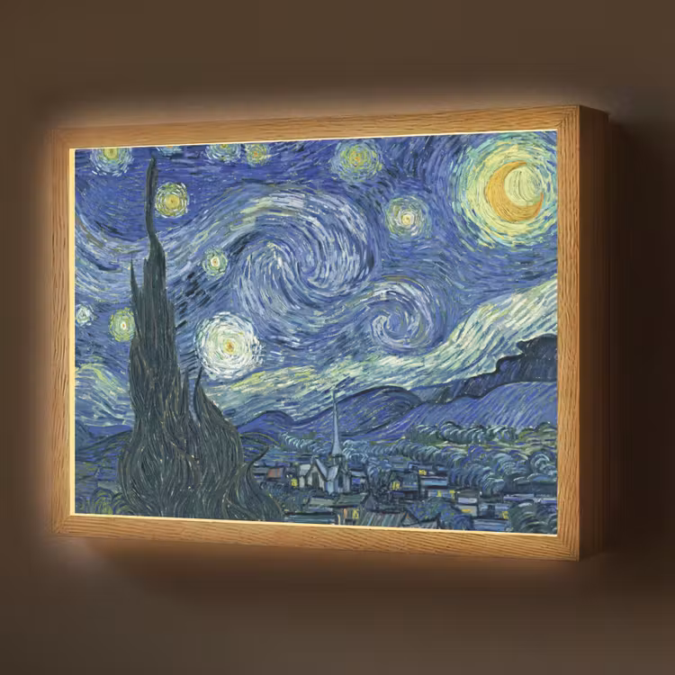 Lightbox - Wandlamp - Sterrennacht - Schilderij - Oude meesters - Vincent van Gogh — 1