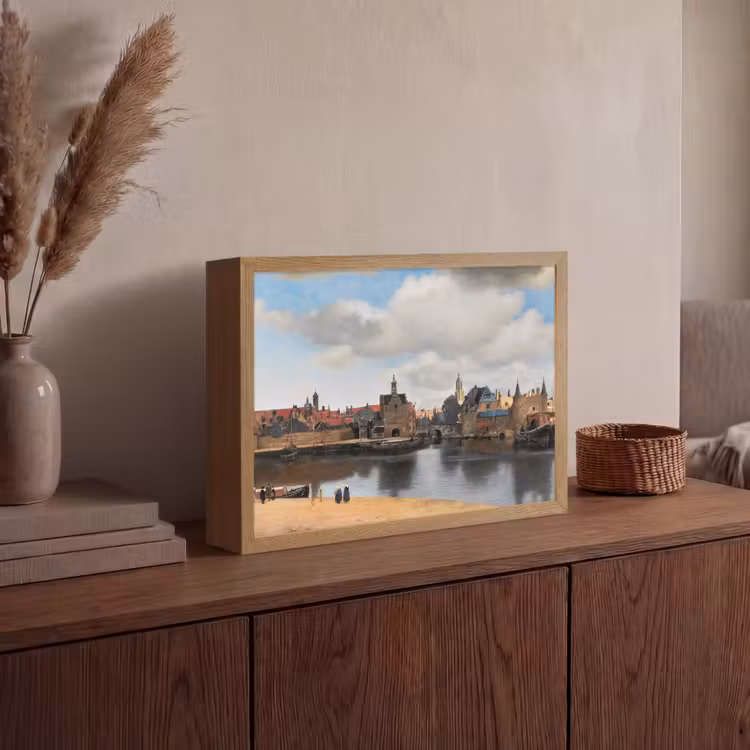 Lightbox - Wandlamp - Vermeer - Stad - Oude meesters - Kunst — 4