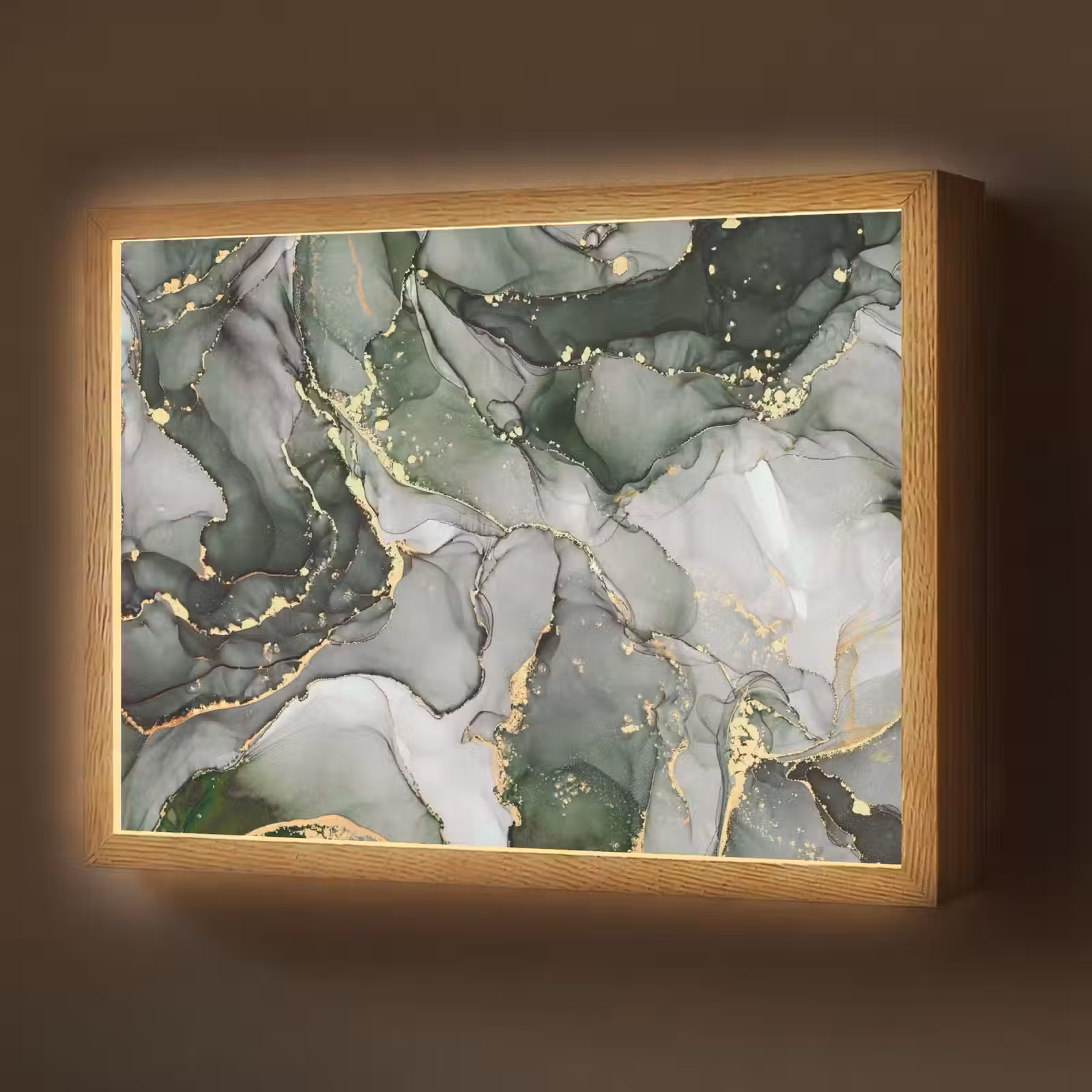 Lightbox - Wandlamp - Luxe - Marmer - Groen — 1