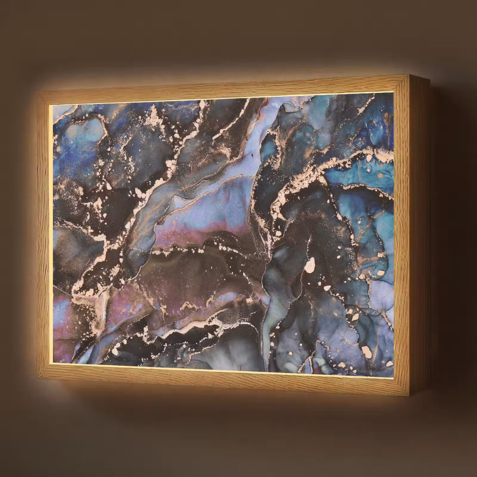 Lightbox - Wandlamp - Marmer - Goud - Rosé — 1