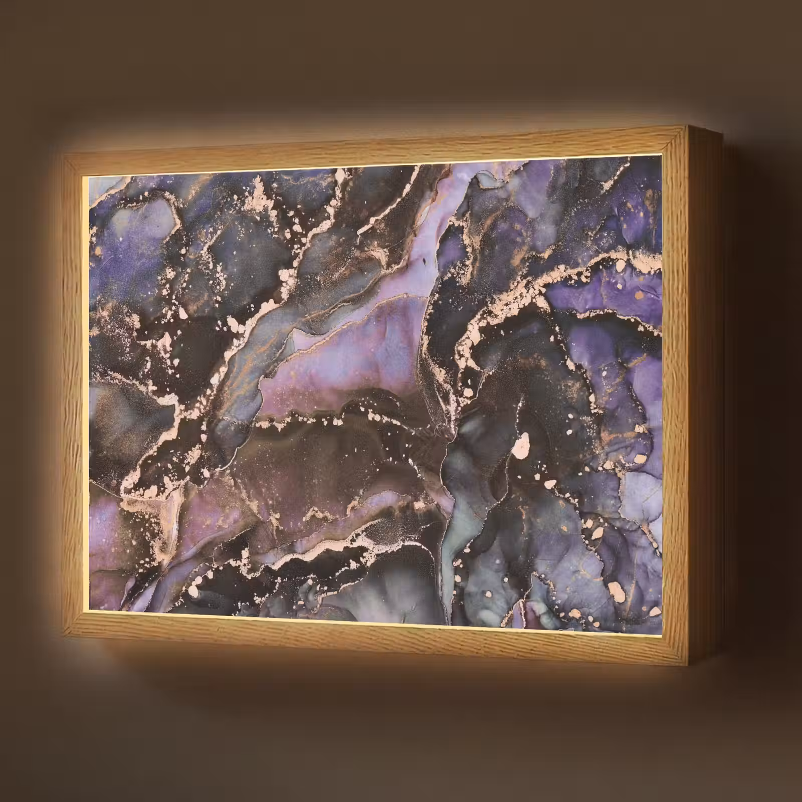Lightbox - Wandlamp - Marmer - Goud - Roze — 1