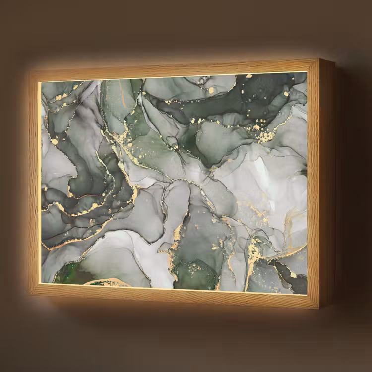 Lightbox - Wandlamp - Luxe - Marmer - Groen — 1
