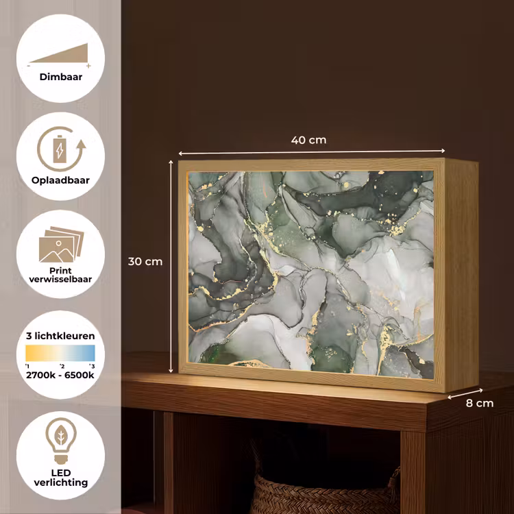 Lightbox - Wandlamp - Luxe - Marmer - Groen — 10