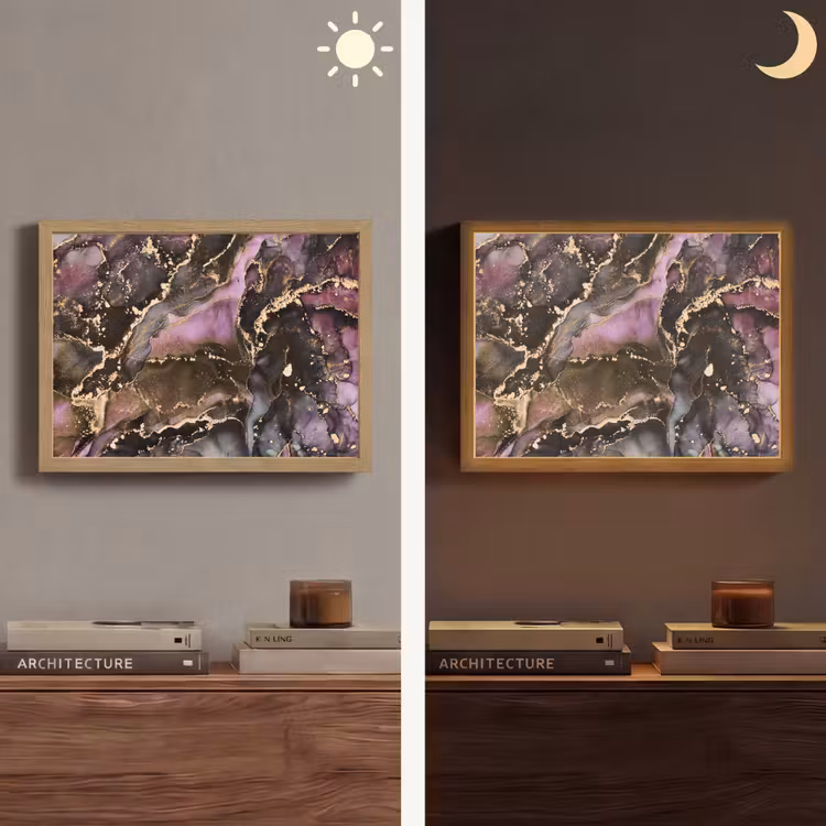 Lightbox - Wandlamp - Marmer - Gold - Steen - Abstract — 6