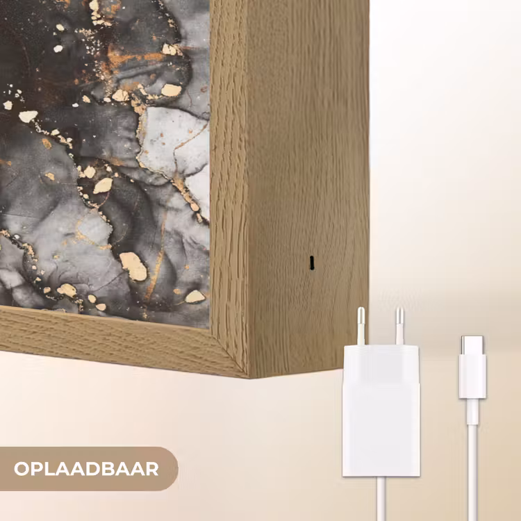 Lightbox - Wandlamp - Marmer - Goud - Glitter - Luxe — 7