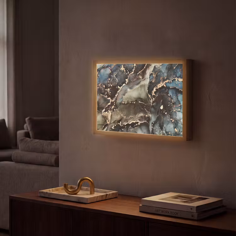 Lightbox - Wandlamp - Marmer - Goud - Groen — 2