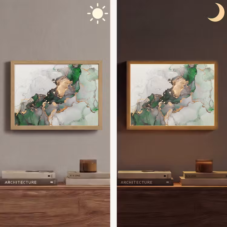Lightbox - Wandlamp - Marmer - Goud - Groen - Luxe — 6