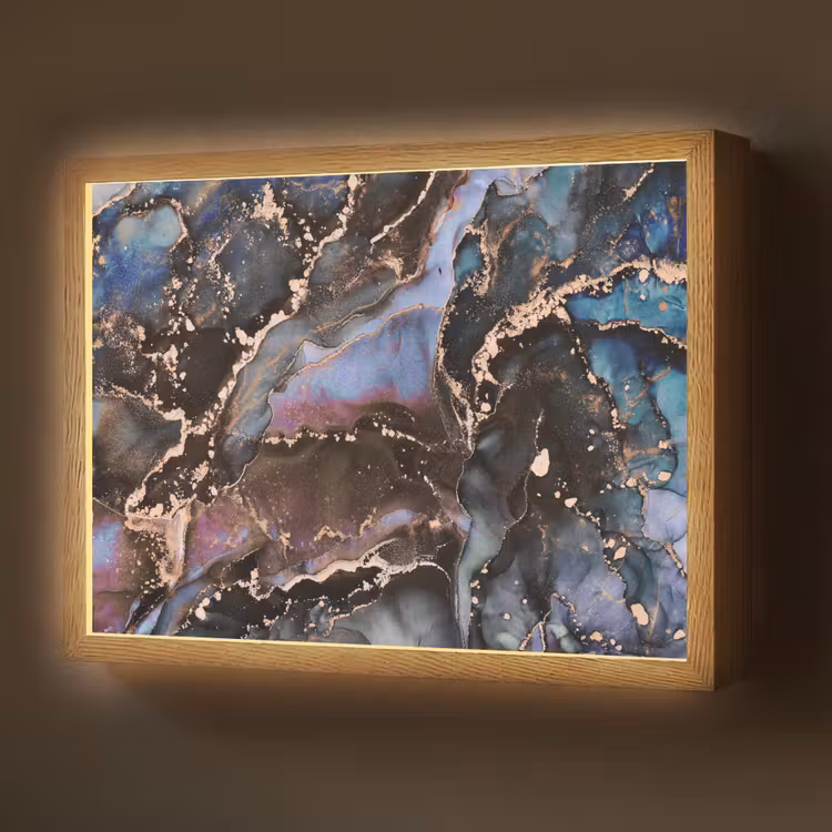 Lightbox - Wandlamp - Marmer - Goud - Rosé — 1