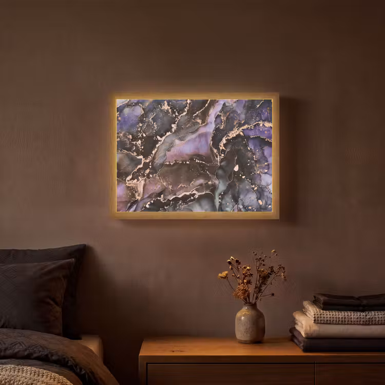 Lightbox - Wandlamp - Marmer - Goud - Roze — 3