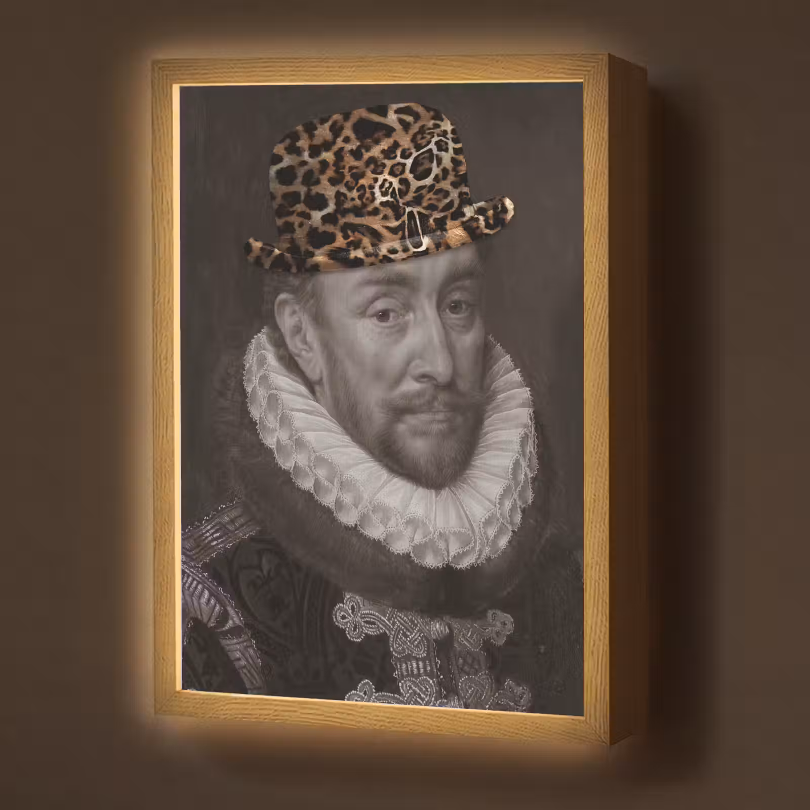 Lightbox - Wandlamp - Willem van Oranje - Adriaen Thomasz - Panterprint — 1