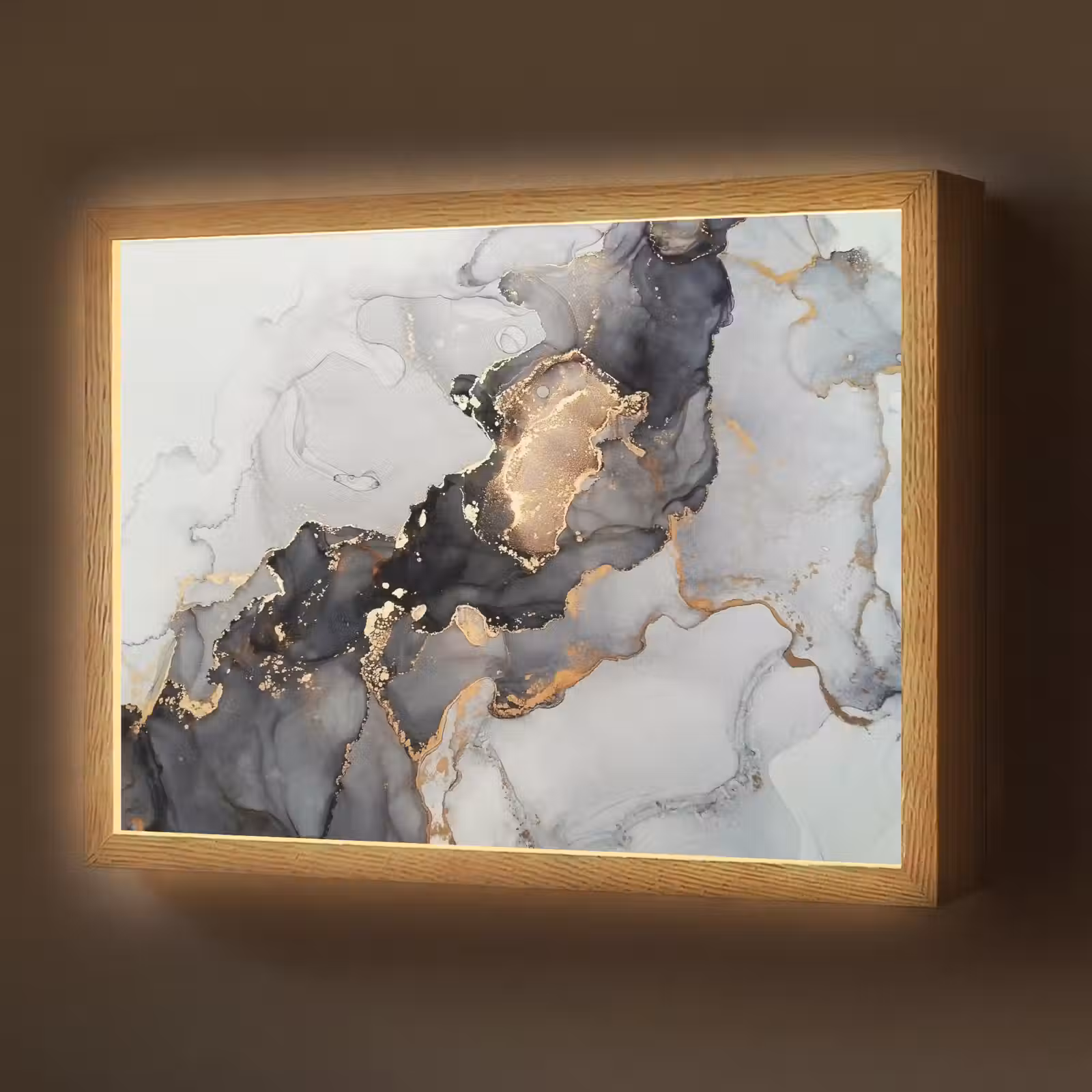 Lightbox - Wandlamp - Zwart - Marmer - Luxe - Goud — 1