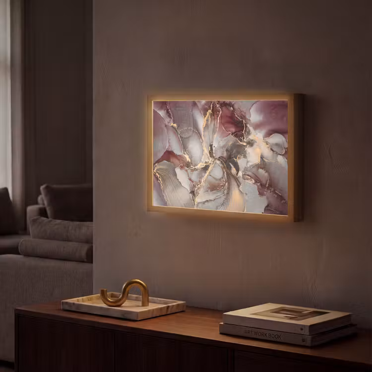 Lightbox - Wandlamp - Goud - Marmer - Paars — 2