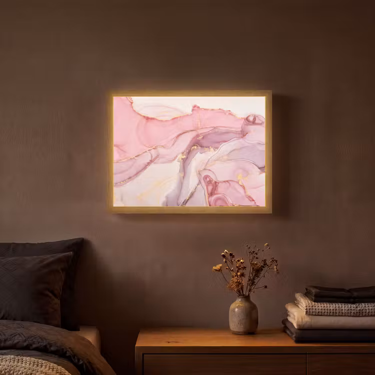 Lightbox - Wandlamp - Goud - Marmer - Roze — 3