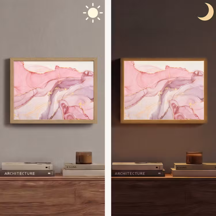 Lightbox - Wandlamp - Goud - Marmer - Roze — 6