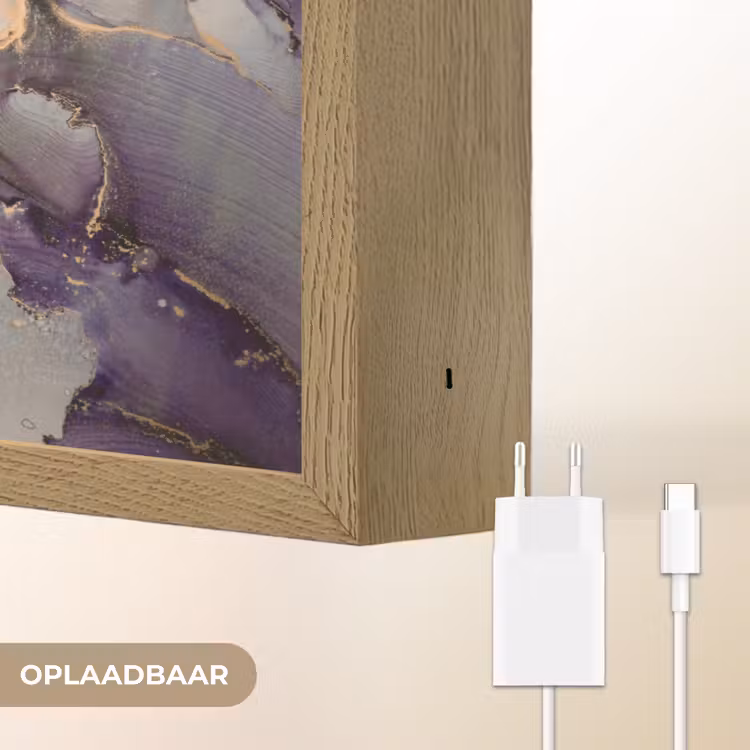 Lightbox - Wandlamp - Goud - Paars - Marmer — 7