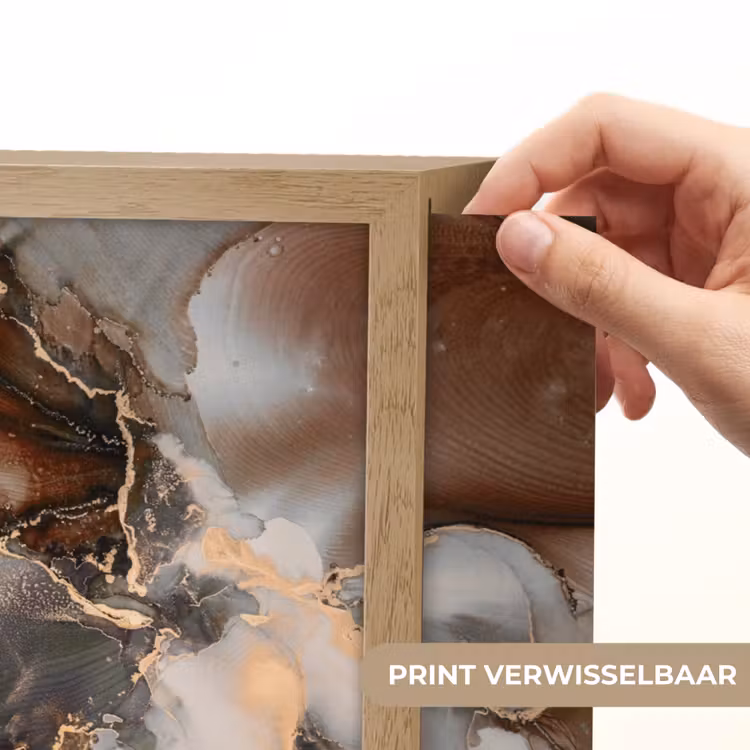 Lightbox - Wandlamp - Grijs - Goud - Marmer - Marmerlook — 5