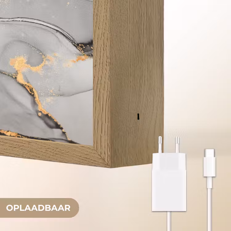 Lightbox - Wandlamp - Marmer - Goud - Grijs — 7