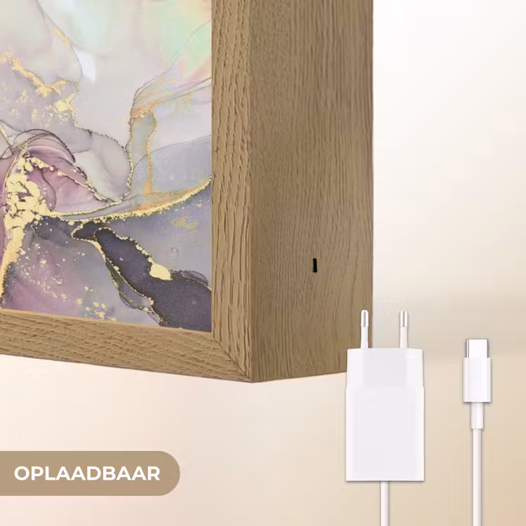 Lightbox - Wandlamp - Marmer - Rood - Paars - Goud — 7