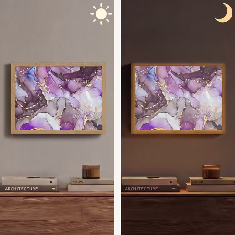 Lightbox - Wandlamp - Marmer - Roze - Paars - Gold — 6