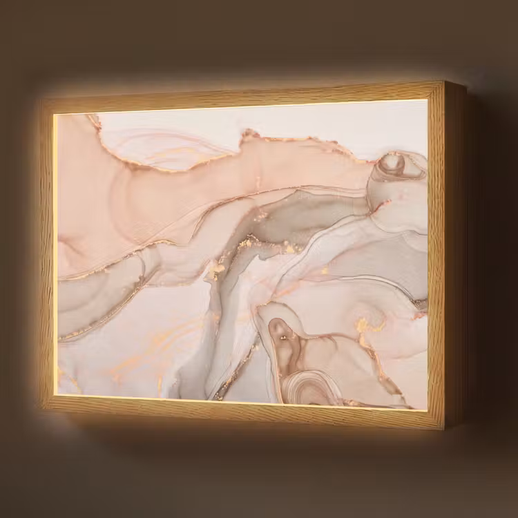 Lightbox - Wandlamp - Marmer - Roze - Rosé — 1