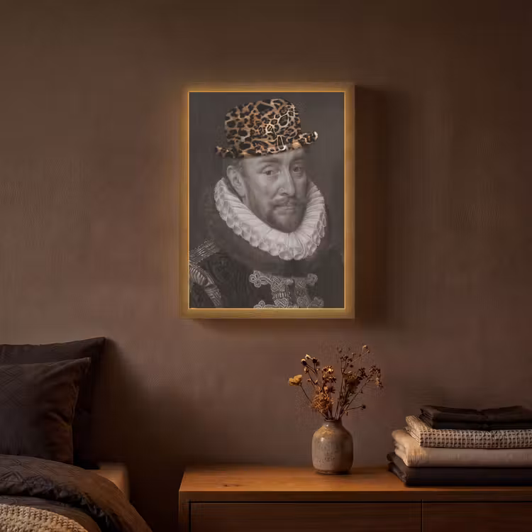 Lightbox - Wandlamp - Willem van Oranje - Adriaen Thomasz - Panterprint — 3