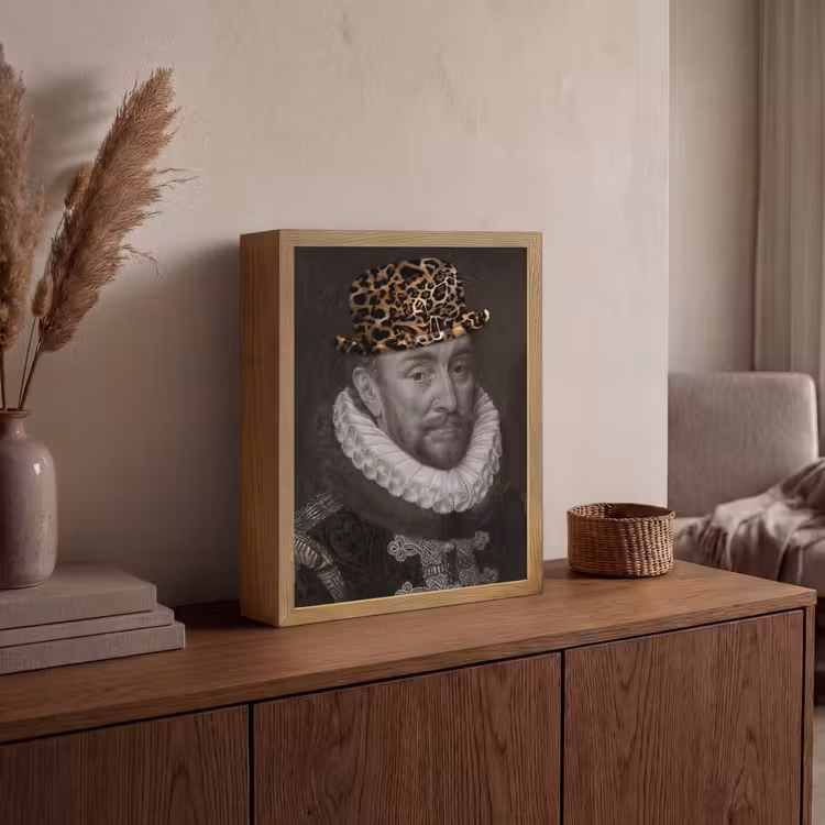 Lightbox - Wandlamp - Willem van Oranje - Adriaen Thomasz - Panterprint — 4