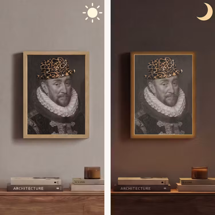 Lightbox - Wandlamp - Willem van Oranje - Adriaen Thomasz - Panterprint — 5