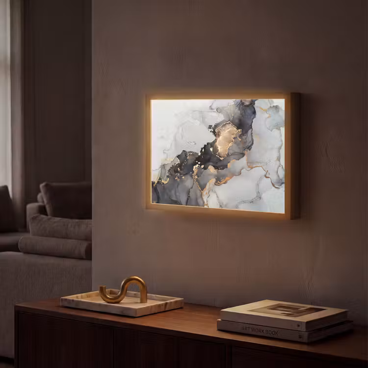 Lightbox - Wandlamp - Zwart - Marmer - Luxe - Goud — 2