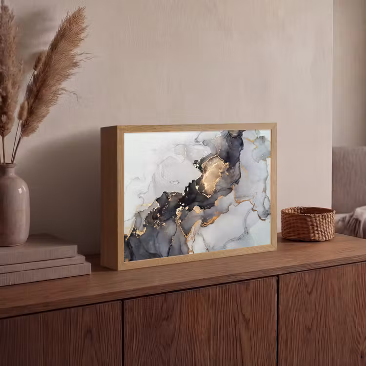 Lightbox - Wandlamp - Zwart - Marmer - Luxe - Goud — 4
