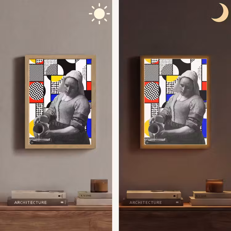 Lightbox - Wandlamp - Collage - Mondriaan - Melkmeisje — 5