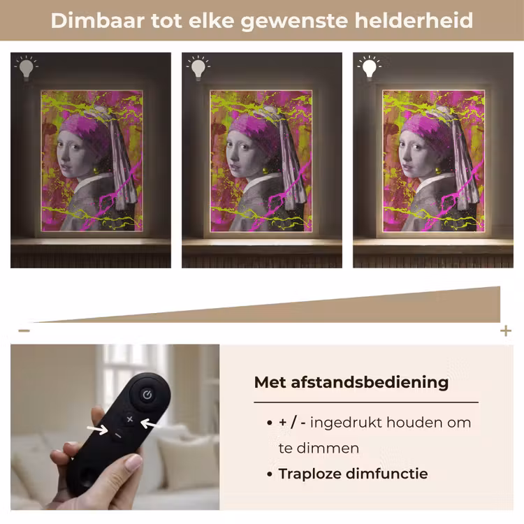Lightbox - Wandlamp - Meisje met de parel - Johannes Vermeer - Neon — 8