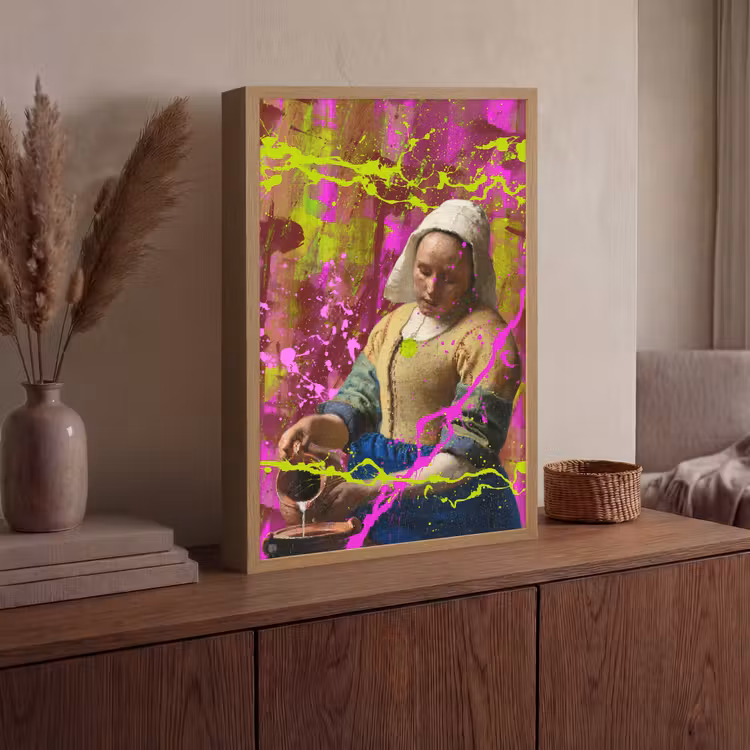Lightbox - Wandlamp - Melkmeisje - Johannes Vermeer - Neon — 4