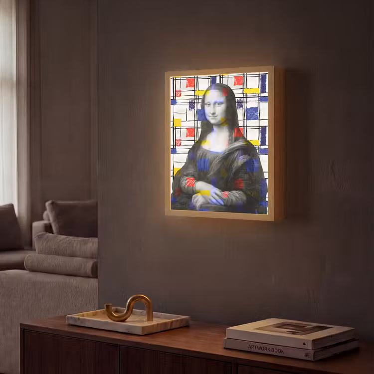 Lightbox - Wandlamp - Mona Lisa - Mondriaan - Oude Meesters — 2