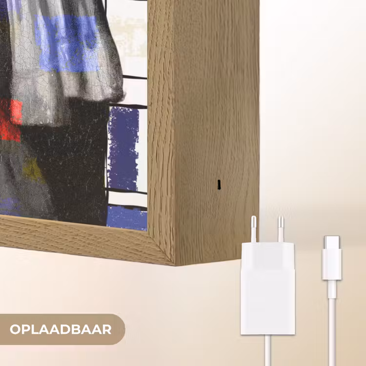 Lightbox - Wandlamp - Mondriaan - Meisje met de parel - Collage — 6