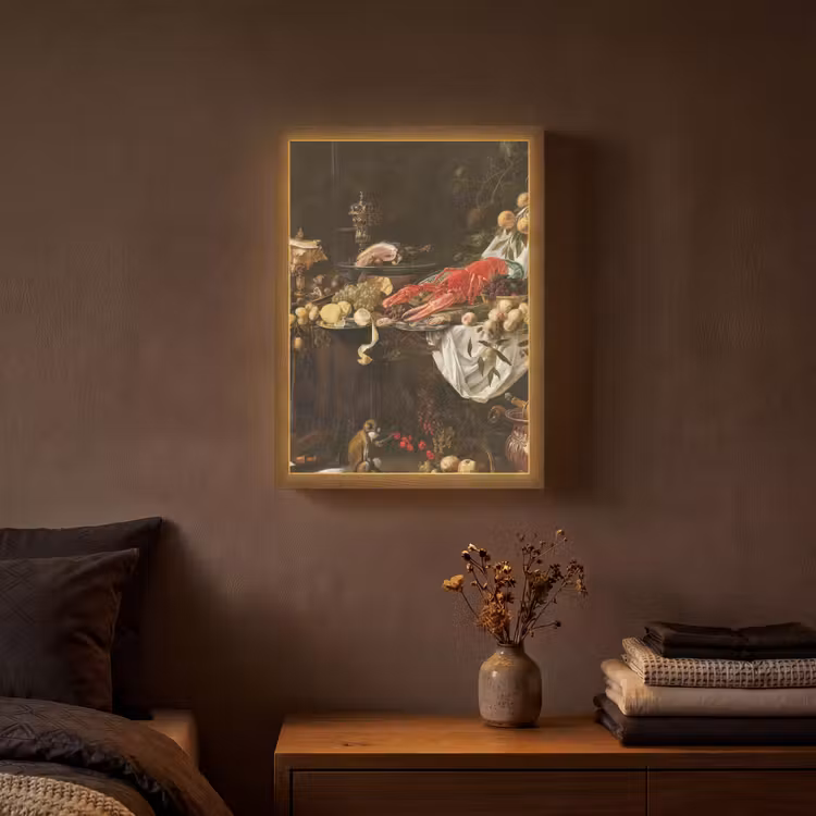 Lightbox - Wandlamp - Pronkstilleven - Adriaen van Utrecht - Olieverf — 3