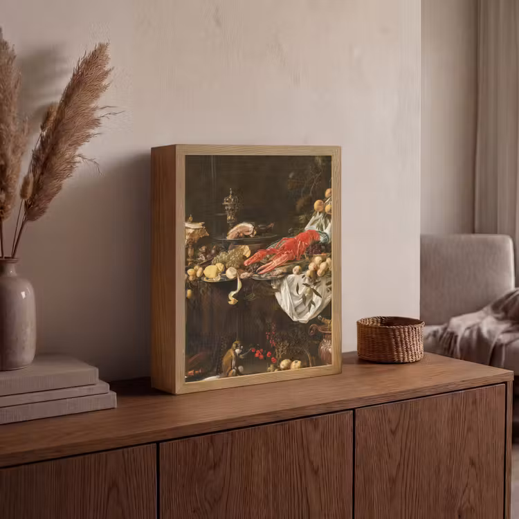 Lightbox - Wandlamp - Pronkstilleven - Adriaen van Utrecht - Olieverf — 4