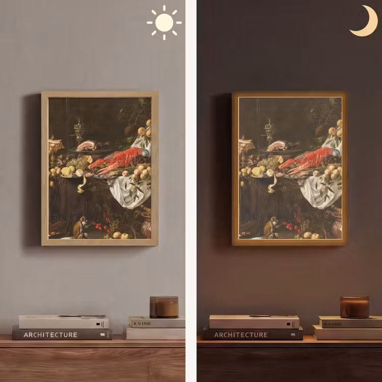 Lightbox - Wandlamp - Pronkstilleven - Adriaen van Utrecht - Olieverf — 5